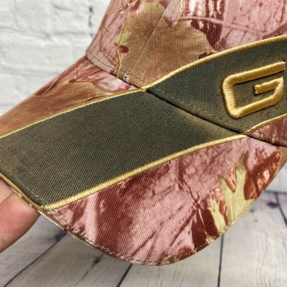 GMC Camo Hat Cap Strap Back Red Camouflage Outdoor Embroidered CHOKO One Size - Picture 6 of 10